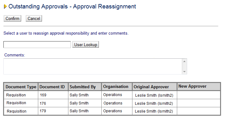 Fig 19.6 - Outstanding approvals approval reassignments default view.png