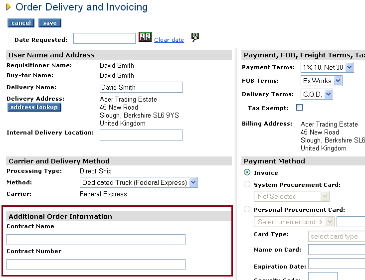 Fig 22.2 - Order delivery and invoicing screen showing order fields.png
