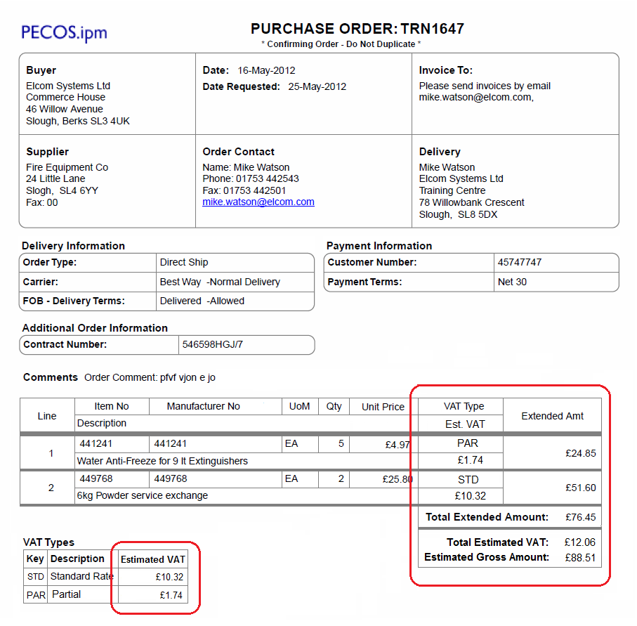 Fig 4.29 - Purchase order with VAT and Gross amounts included.png