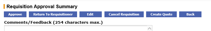 Fig 13.1 - Requisition approval summary screen showing quote buttons.png