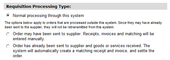 Fig 5.5 Requisition delivery and invoicing additional processing options.png